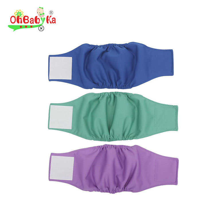 Ohbabyka Male pet products Washable dog Diapers pants belly wraps