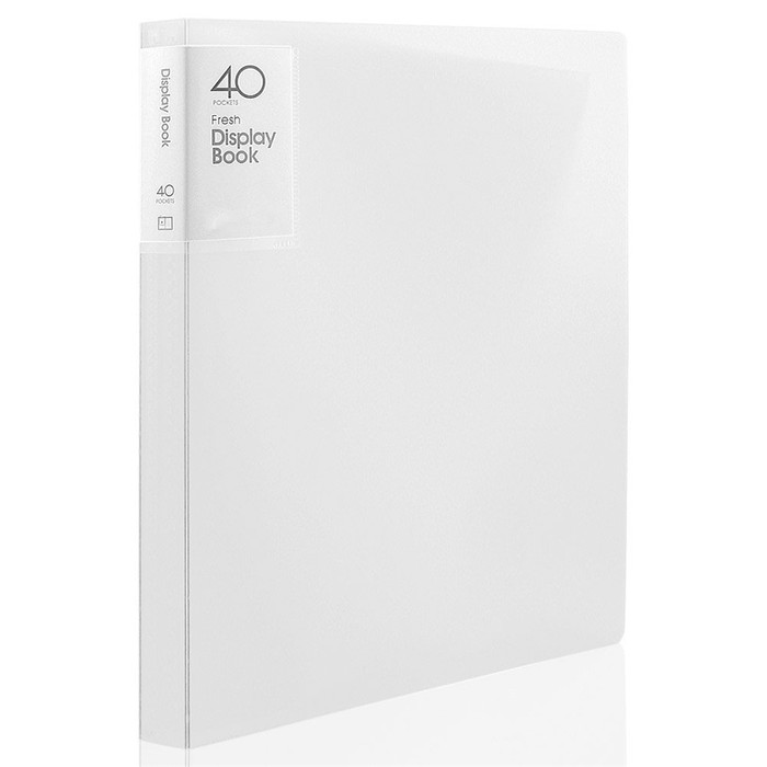 Clear Book 40 Pocket File Folder A4 Size 80 Page Protector Presentation Book Sheets for Report Artworks Meeting White