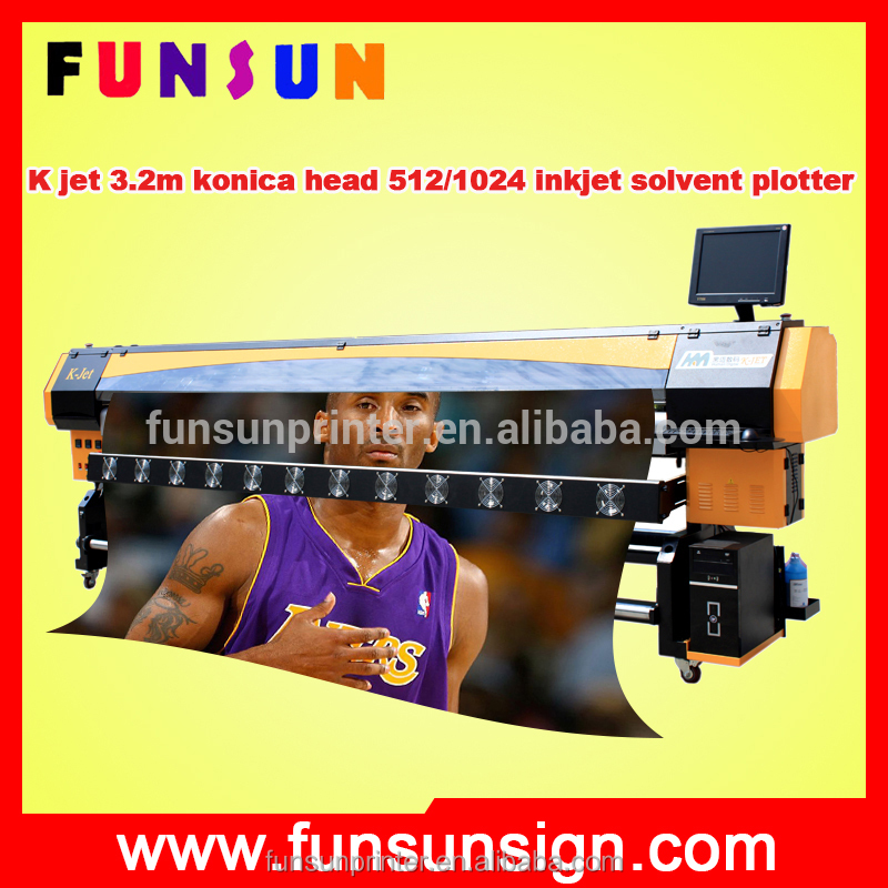 K jet 3.2 м Konica 512 14pl голову Принтер Растворителя с высокой скоростью и высокое качество 1440 точек/дюйм