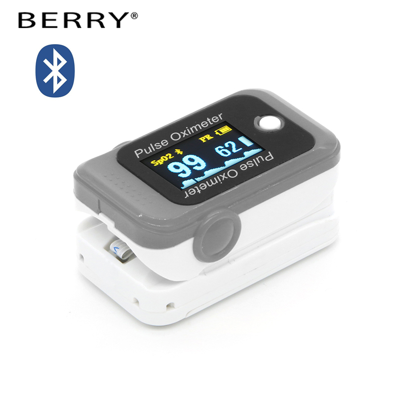 berry Oled Bluetooth Fingertip Pulse Oximeter with phone App