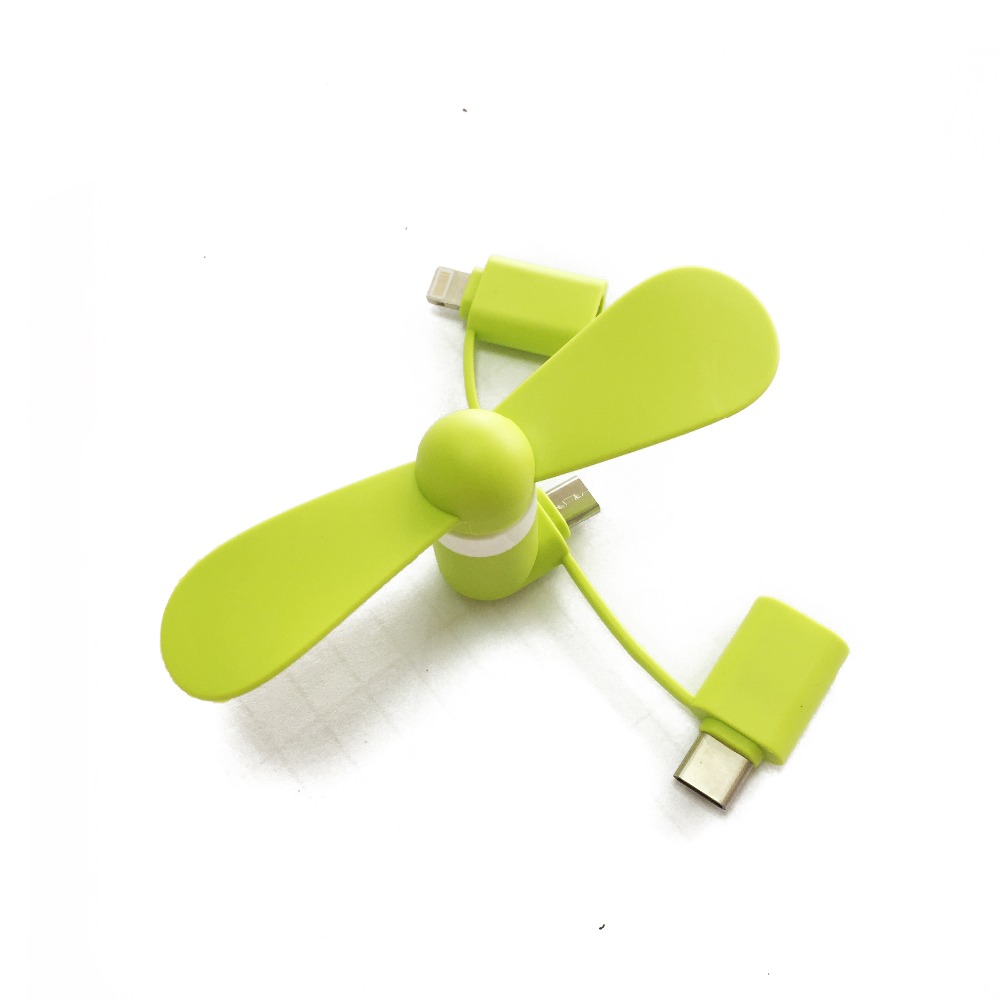 Оптовая продажа 2018, низкая цена, Портативный мини 3 в 1 USB Micro, супер маленький пластиковый ручной вентилятор для Android, для iphone, для устройств Type-C