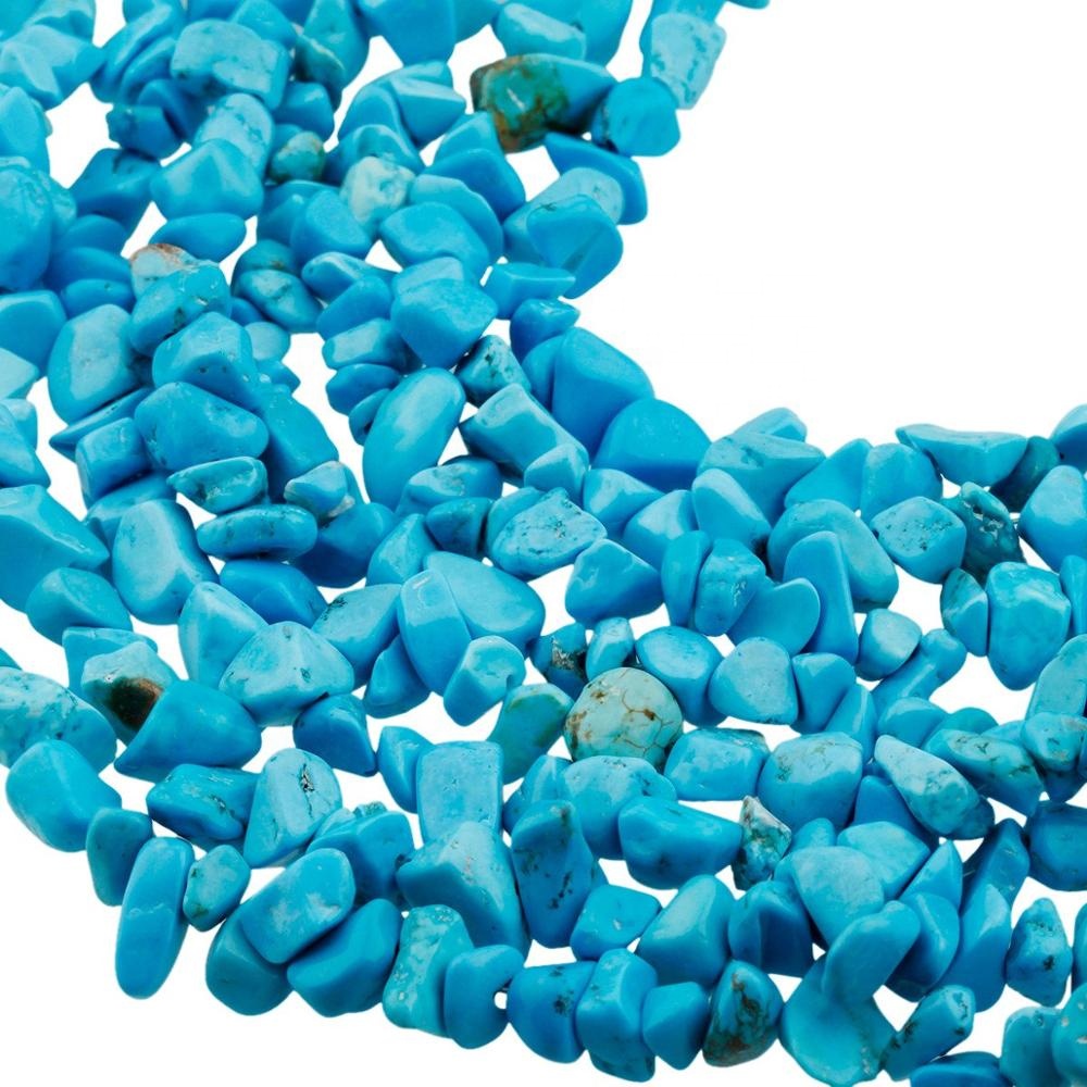 Оптовая продажа, бирюзовый гравийный камень Howlite неправильной формы, бусины россыпью, нитка 33 дюйма