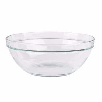 Clear Plastic Round Salad Bowl Decorative Fruit Bowl