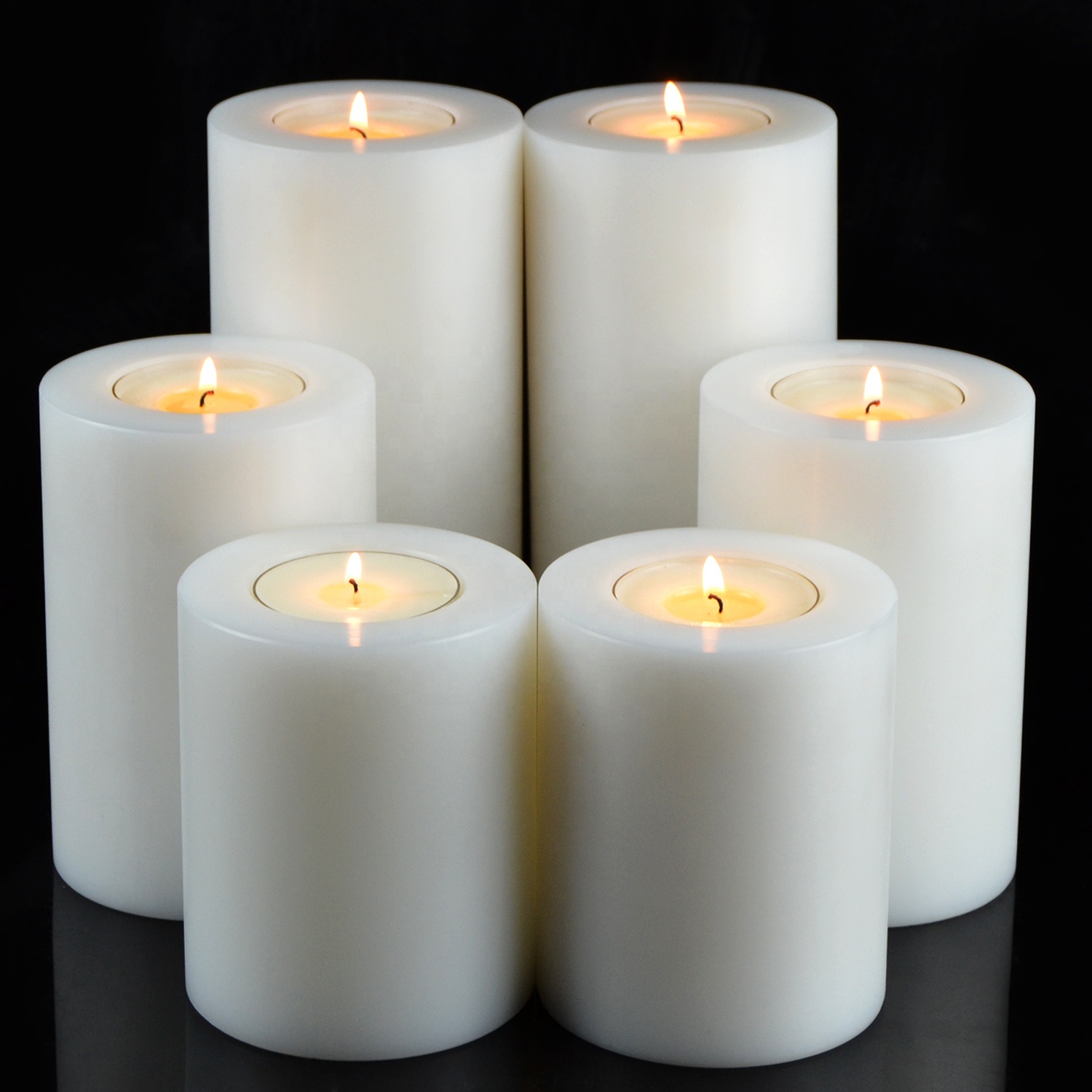 Hvit telysholder advent tealight PE пластиковый белый постоянный искусственный прочный подсвечник подставка для домашнего свадебного декора