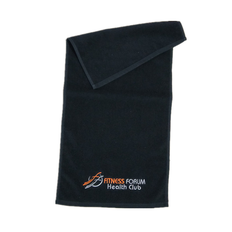 100% cotton black towels made in China