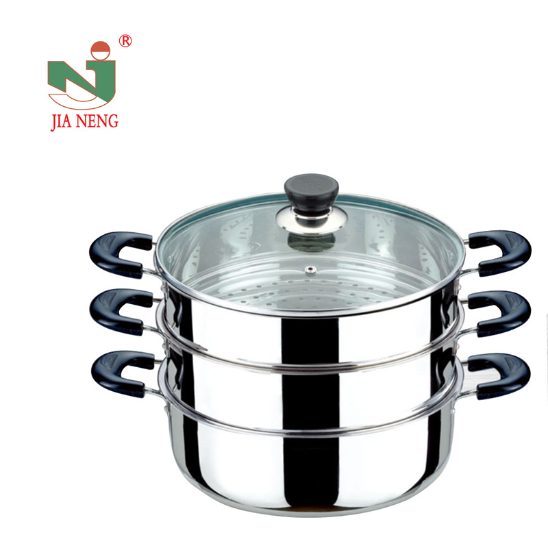 Stainless Steel 3 Layer Food Steam Pot 32CM Steamer for wholesale