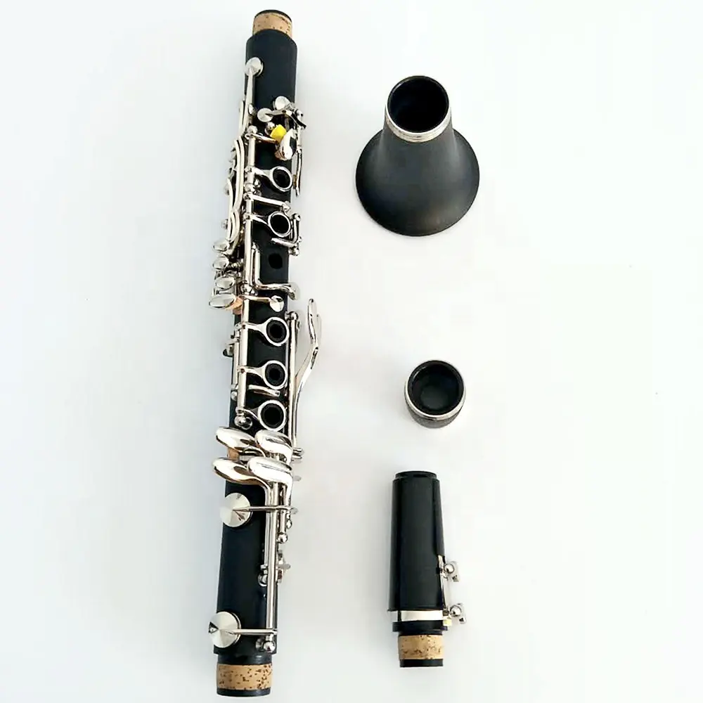 Professional playing high-pitched Eb nickel-plated bakelite 17 key clarinet