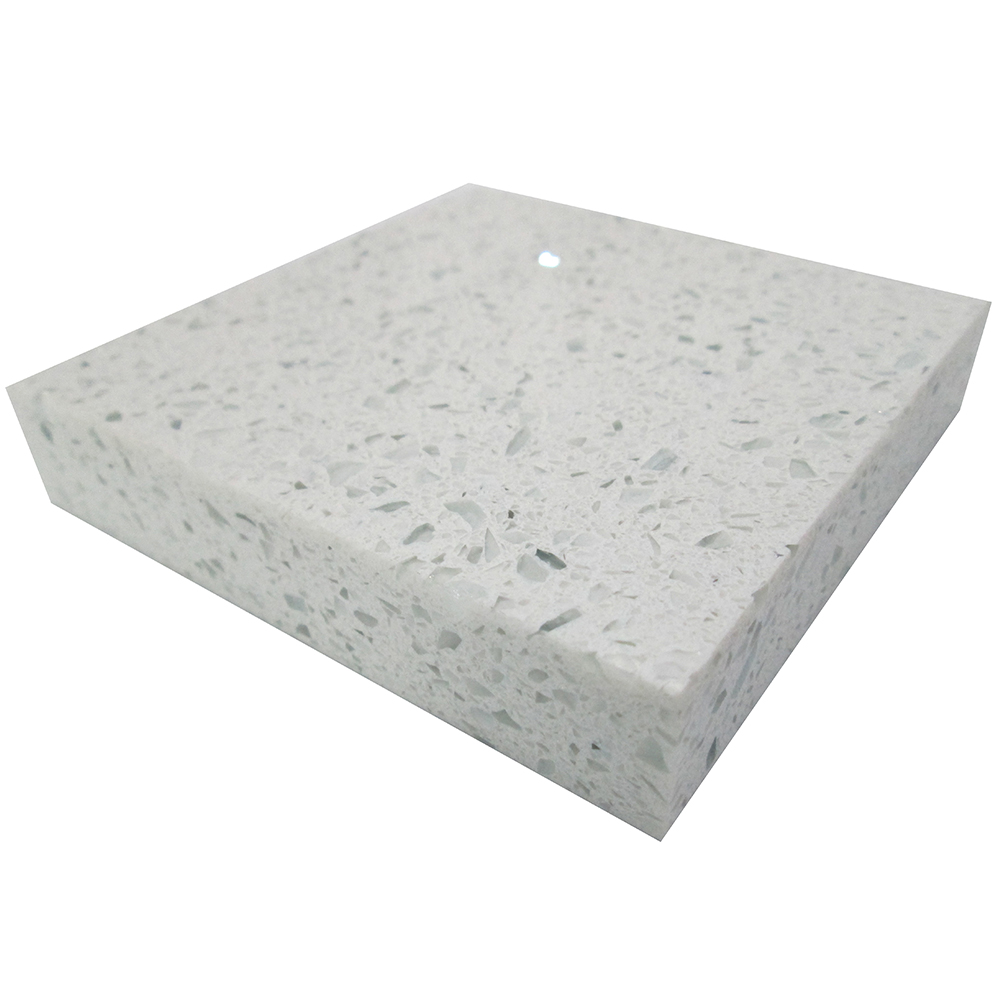 cheap large slab 3.2x1.8m sparkling white quartz price