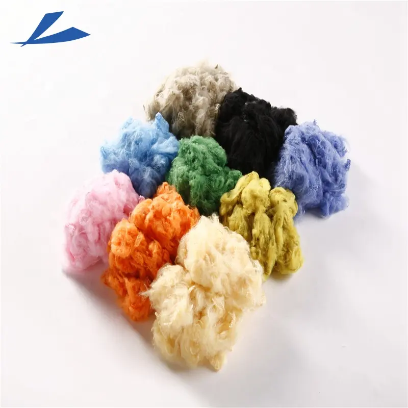 recycle doped dyed polyester staple fiber with low price