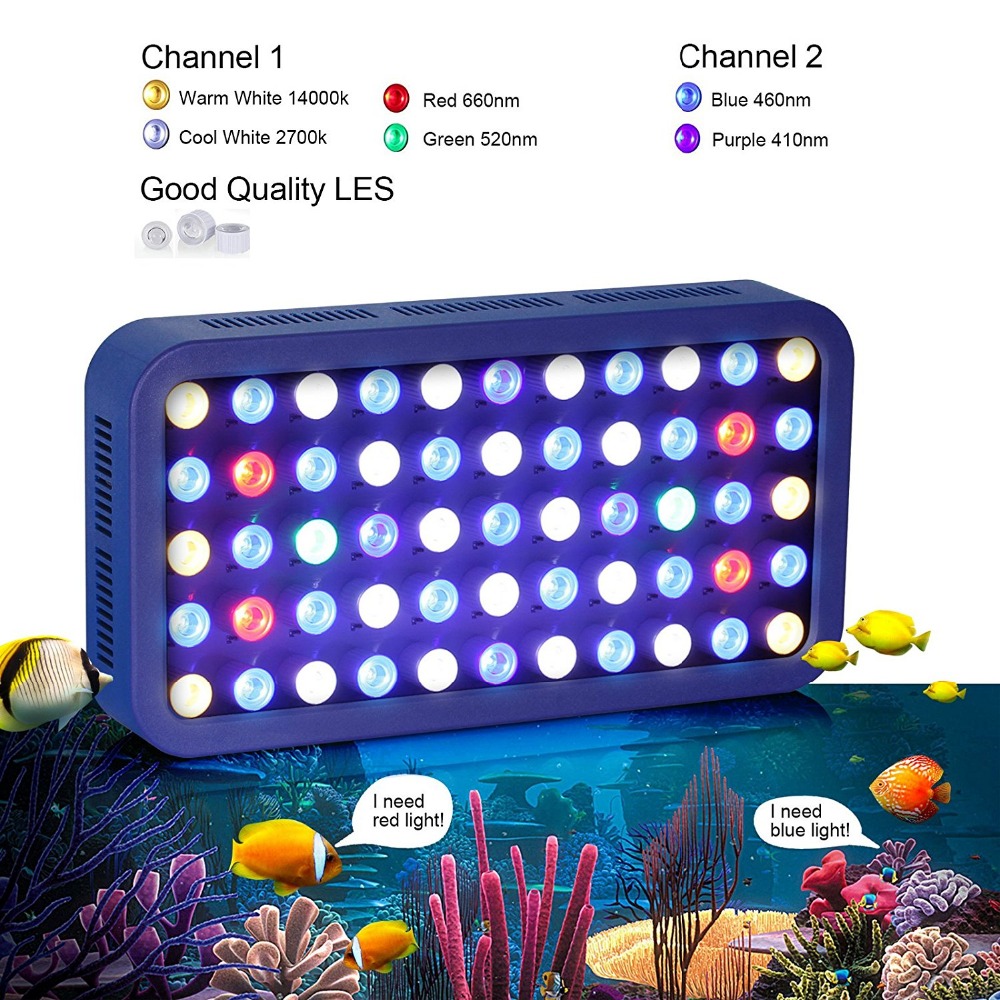 55 шт. Высокая мощность 3 Вт led Риф Танк свет растущие светодиодные фонари риф