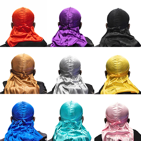 Durag для мужчин шелк durarg durag чистый цвет многоцветный на выбор