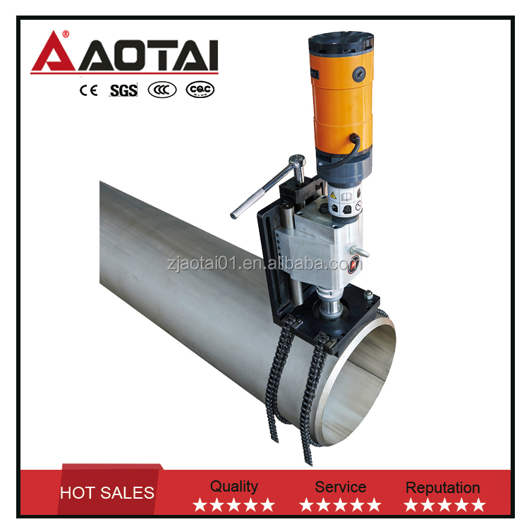 Aotai Hot Sale Electric Portable Pipe Hole Cold Drilling Milling and Boring Machine ISM-170
