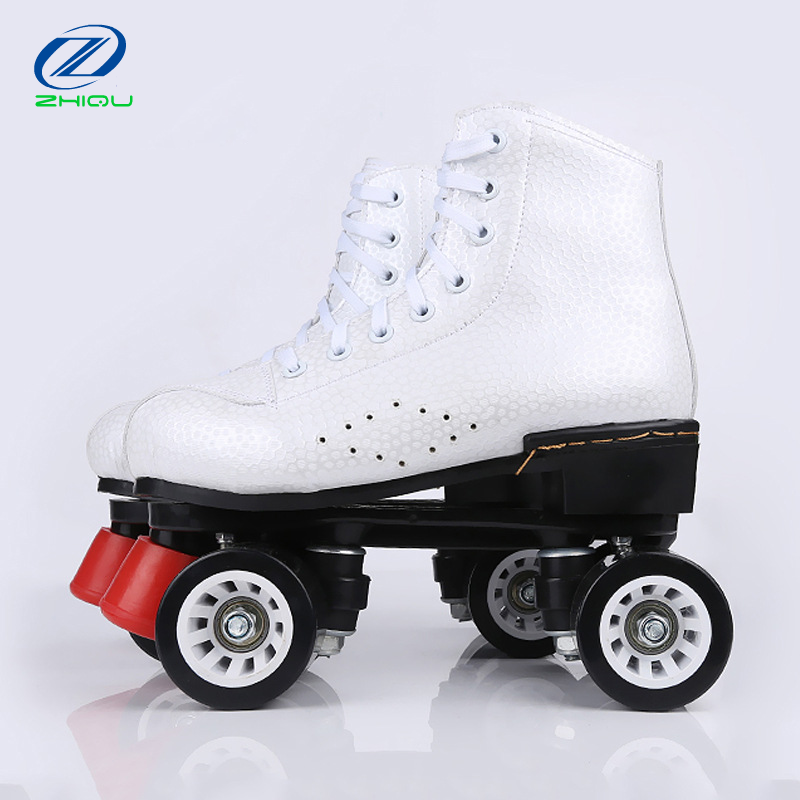 Hot sale Wholesale Roller rink rental pu 4 big wheels quad roller skates shoes for male and female