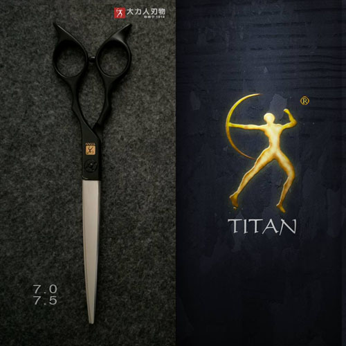Titan Профессиональный Черный Цвет 7 дюймов Pet Product уход за собакой ножницы