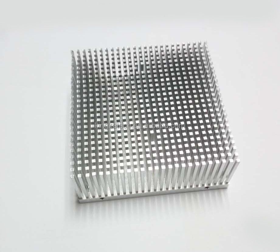 Natrual Anodized Cold Forging Pin Fin Heat Sink, AL1070, 100X100X40mm