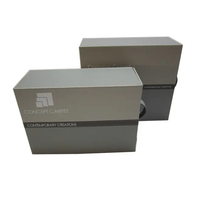 catalogue box for material swatches BestGift A4 PU or leather Box File