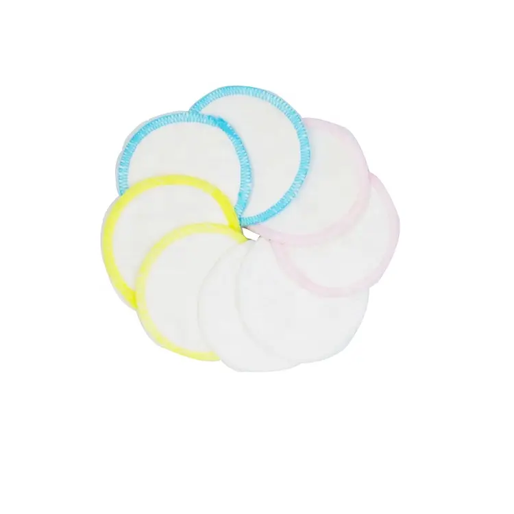 Reusable Nursing Pads 8 Pack Leak Proof Layer Washable made from organic bamboo Plus Laundry Bag