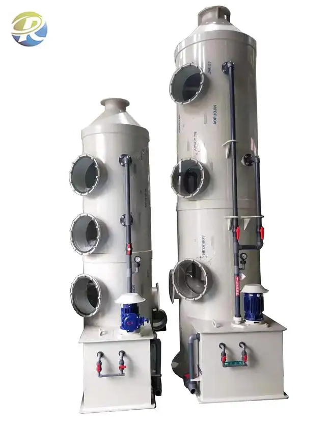 New Plastic Fume Wet Scrubber In Gas Disposal For Acid Mist Treatment