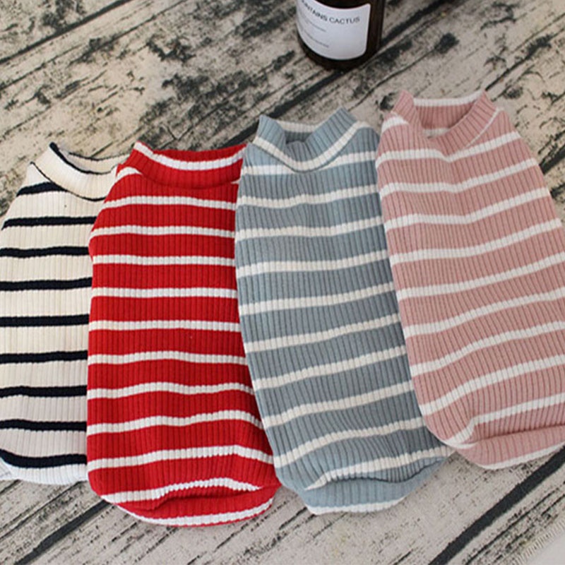 OEN/ODM spring and summer new pet clothes dog striped vest small milk dog thin sweater