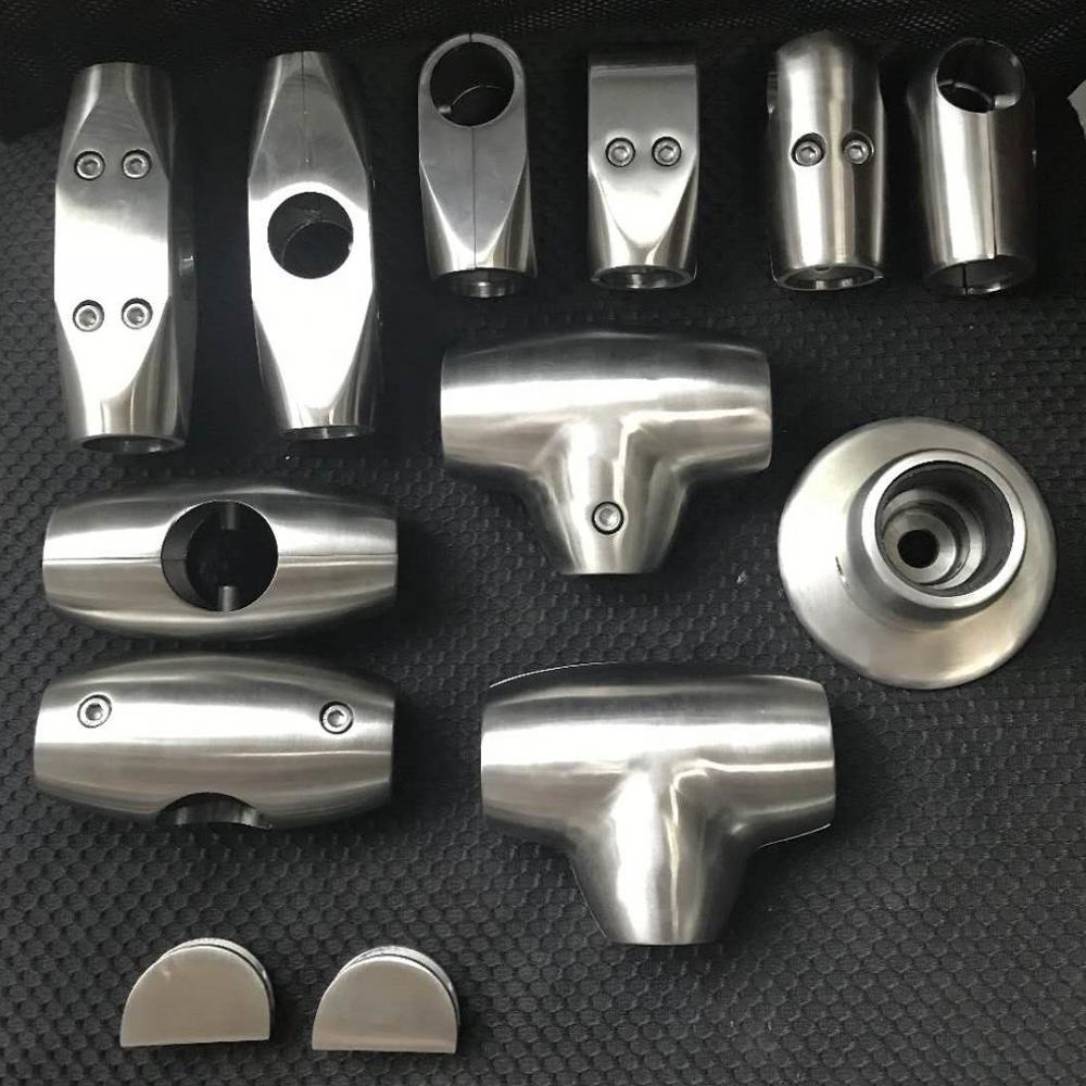 Stainless Steel Handrail Parts, Tees, cross tees, Flanges with different dimension
