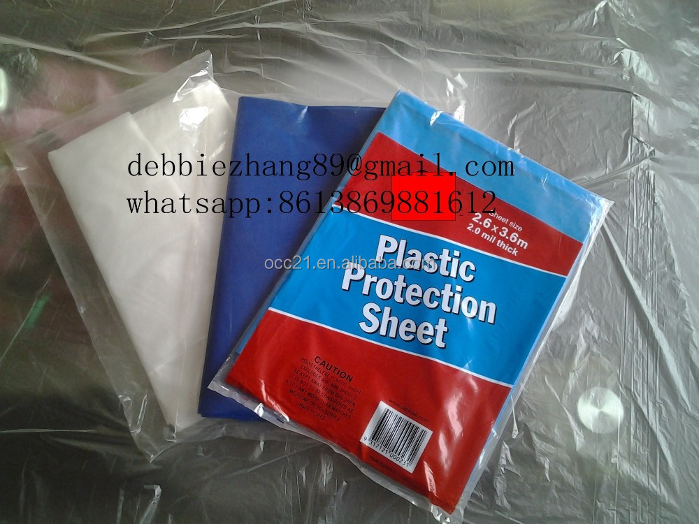 DIY ПНД/ldpe строительной пыли Защитный пластиковый лист
