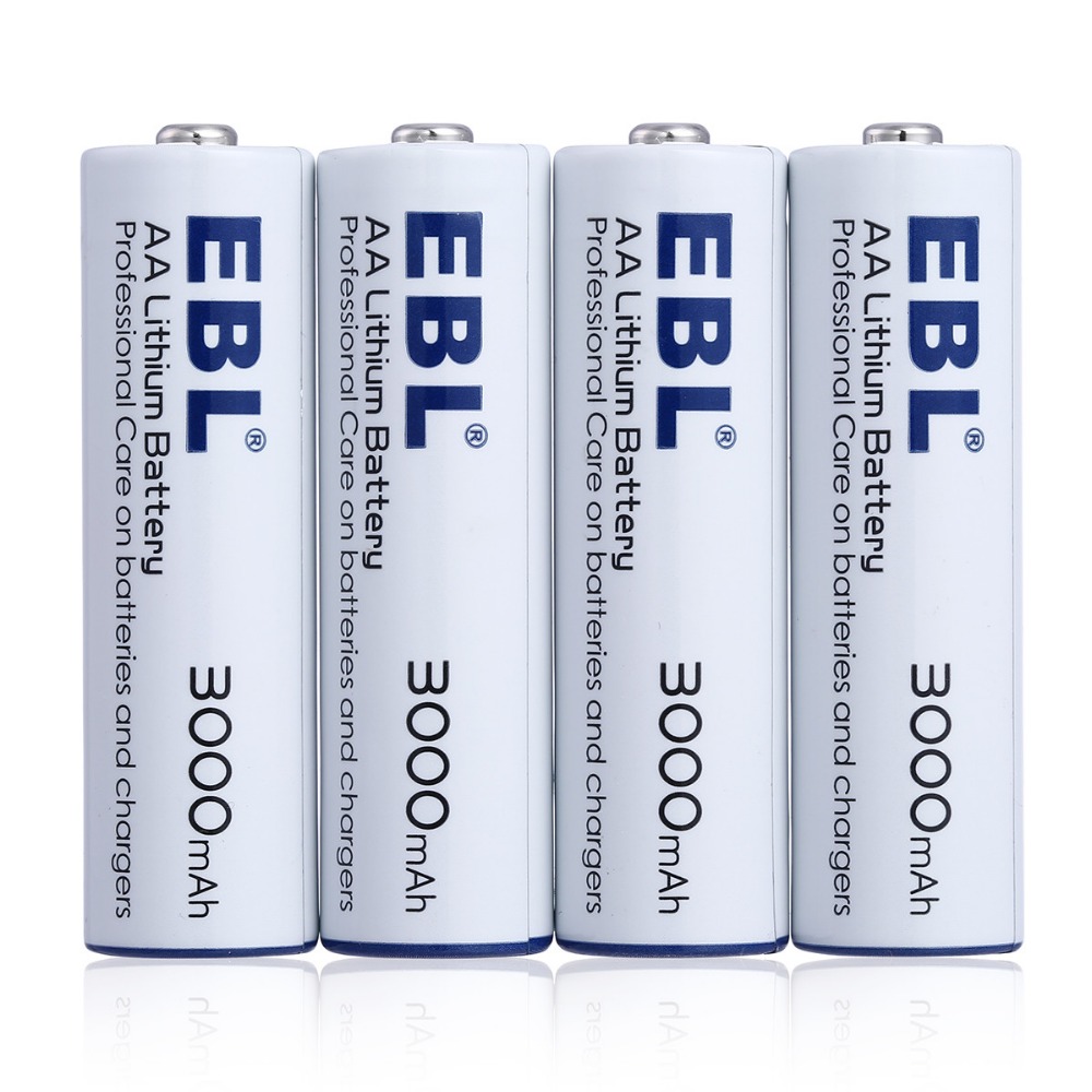 Wholesale EBL AA Batteries Lithium Ion 3000mAh 1.5 V Anti-leakage