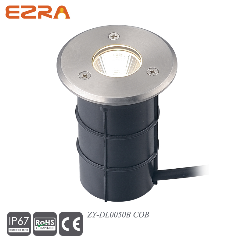 220V COB 3W LED 75mm подземный водонепроницаемый свет 3w 270lm круглый алюминиевый светодиодный светильник для газона