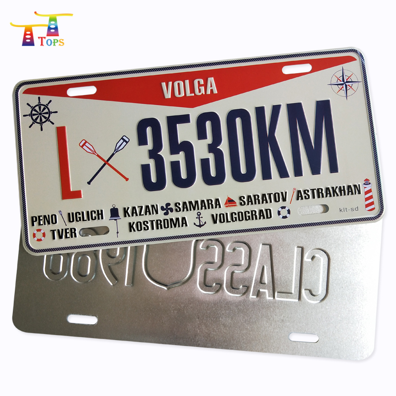 Custom Wholesale Embossing Vehicles Accessories Souvenir Japanese Ukraine Car Pakistan Number Plates Barcode License Plate