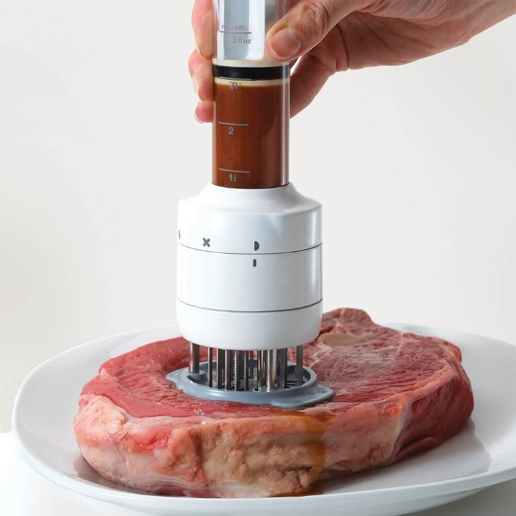 Пищевой шприц для вкуса, лезвия из нержавеющей стали, инжектор для мяса