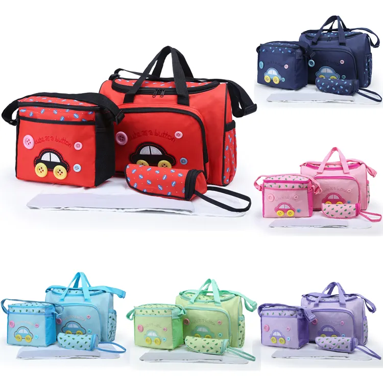 wholesale cartoon car pattern mother bags baby diaper stroller bags for Mommy