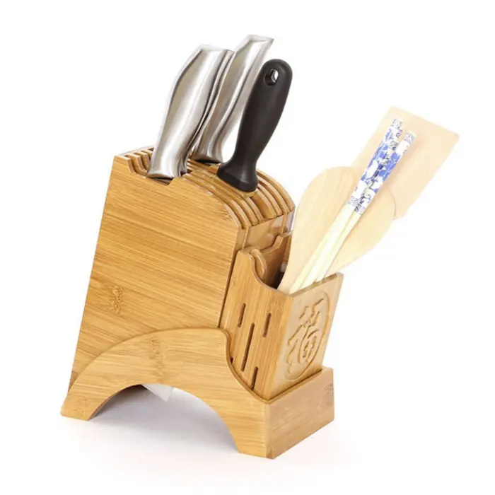 100% Pure Bamboo in Drawer Knife Block, Knife Organizer, knife holder