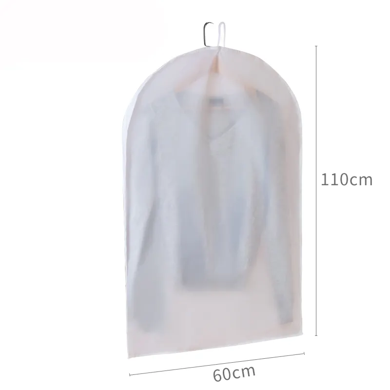 Premium Quality PEVA Breathable Full Zipper Moth Proof Dustproof Clear clothing garment dust bag for dresses