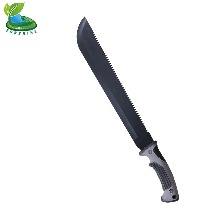 Сверхмощный нож для кемпинга и выживания с зубчатым лезвием Machete с пластиковой ручкой