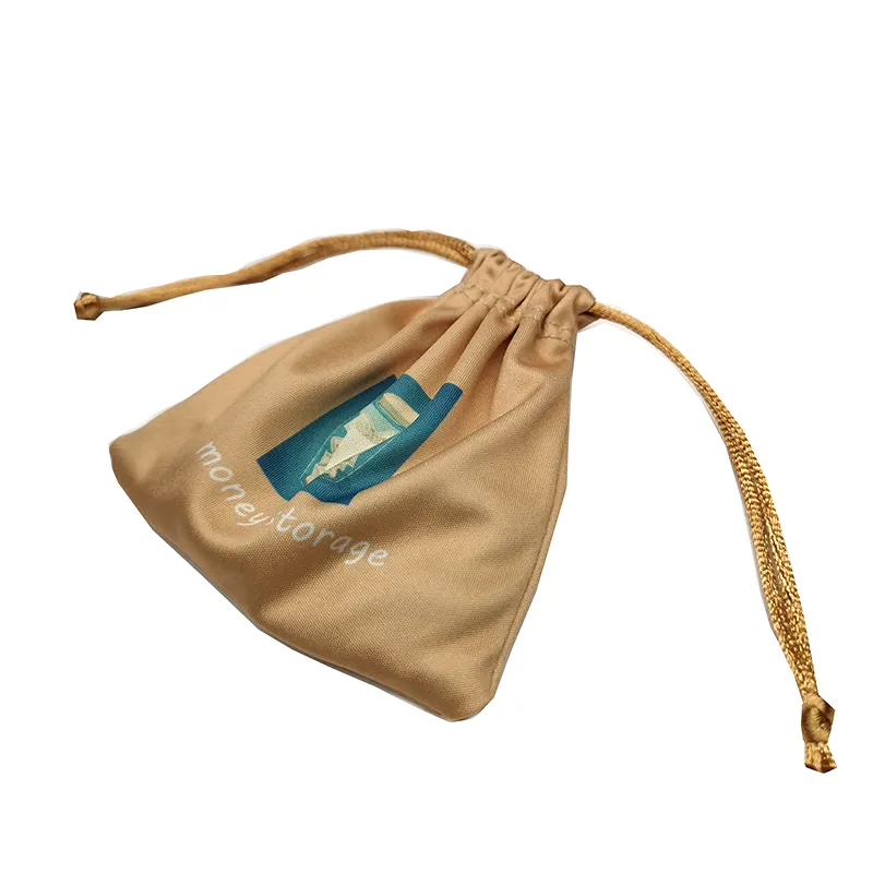 Высококачественная мягкая сумка из микрофибры на шнурке с индивидуальным принтом для монет