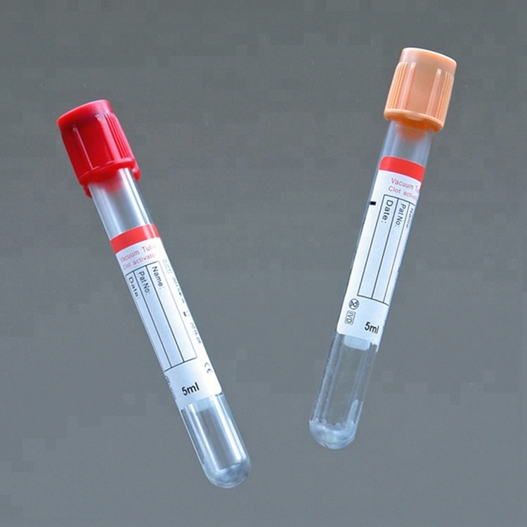 Лабораторное оборудование оранжевый колпачок vacutainer вакуумные пробирки