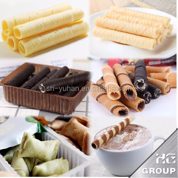 Full Automatic Multifunctional 2 Heads Wafer Biscuit Stick Egg Roll Machine With Factory Price