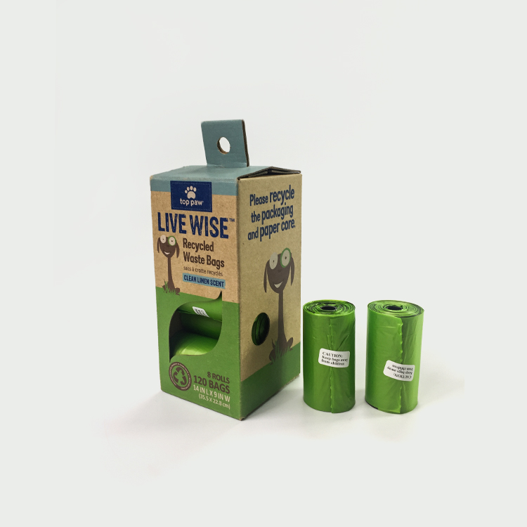 Эко дружественный шнурок частная этикетка compostable ароматизированные собачьи какашки мешок с дозатором