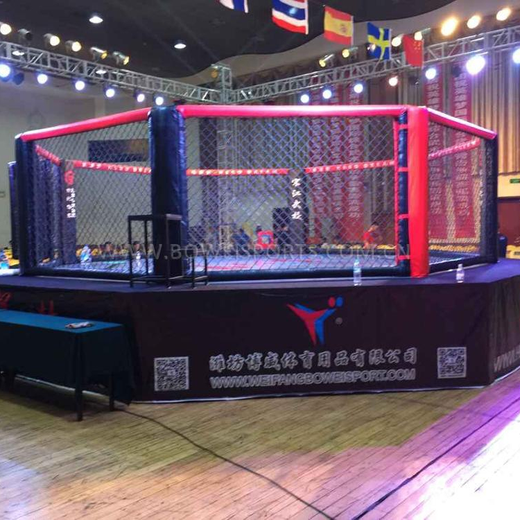 Восьмиугольная клетка MMA cage с индивидуальным логотипом