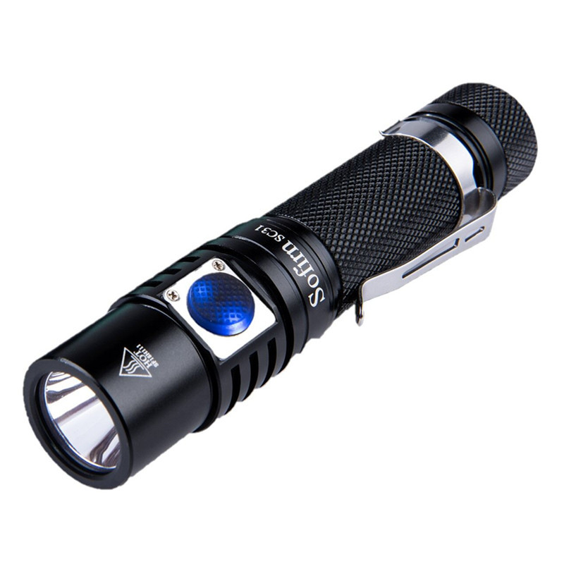 Горячая Распродажа Sofirn SC31 EDC фонарик XPG3 с индикатором питания 3,7 в Перезаряжаемый USB светодиодный фонарик
