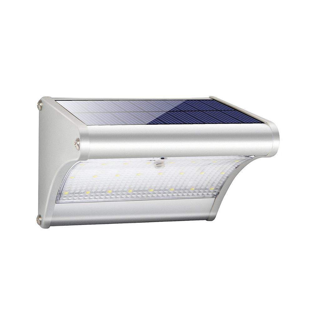 Высокое качество открытый SMD2835 24LED Солнечный уличный алюминиевый настенный светильник со светодиодом настенный светильник для патио, тропинки, стены