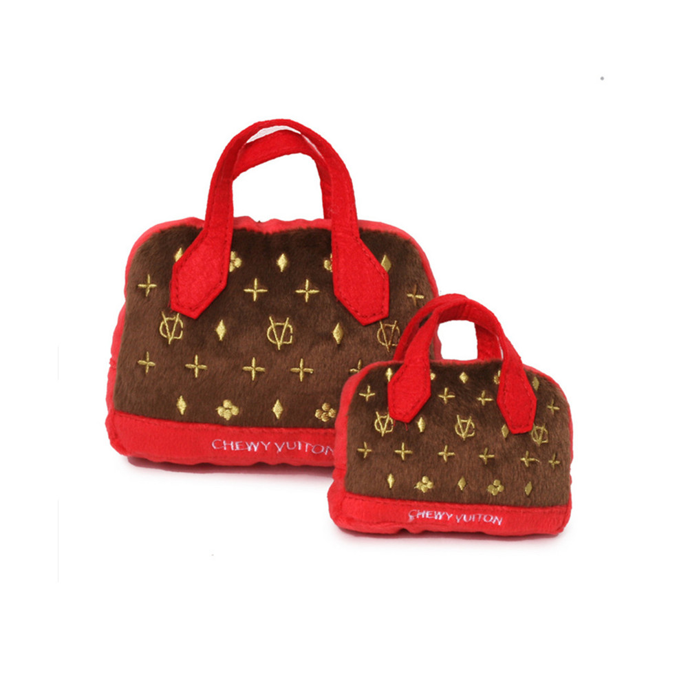 Chewy Vuitton форма сумки вышитая с пищалкой собака игрушка для питомца