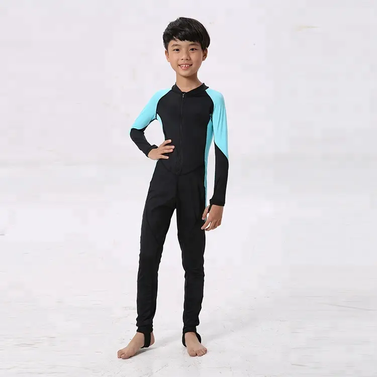 Wholesale nylon / spandex Anti-Uv plain swim kids rashguard