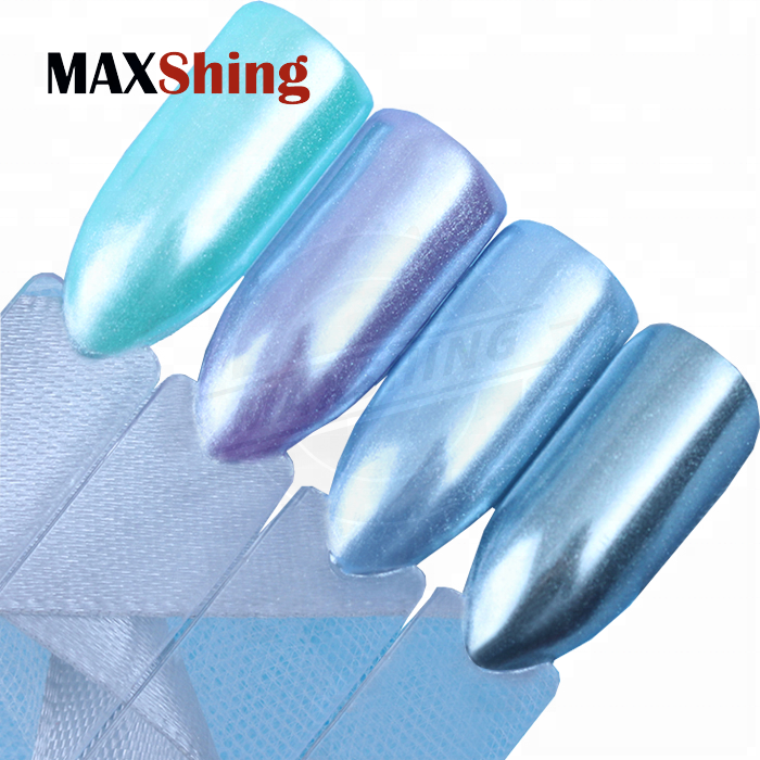 Maxshing новейшие ногтей порошок Аврора Chrome ногти пигмент