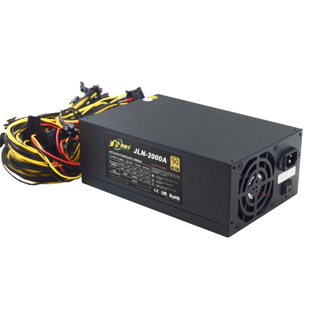 Блок питания ATX для майнинга, 2000 Вт, для GPU gtx 1080 1070ti