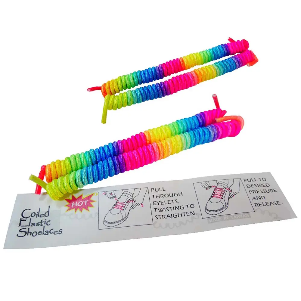 SuperSeed SS-1005 Taiwan nylon rainbow curly shoelaces