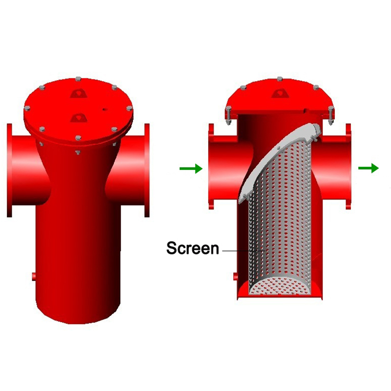 AL series vertical basket pipe-Line water filter