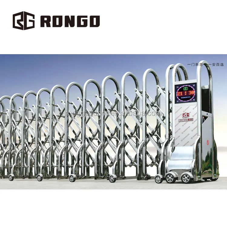 Automatic electric stainless steel retractable door /Folding Gate