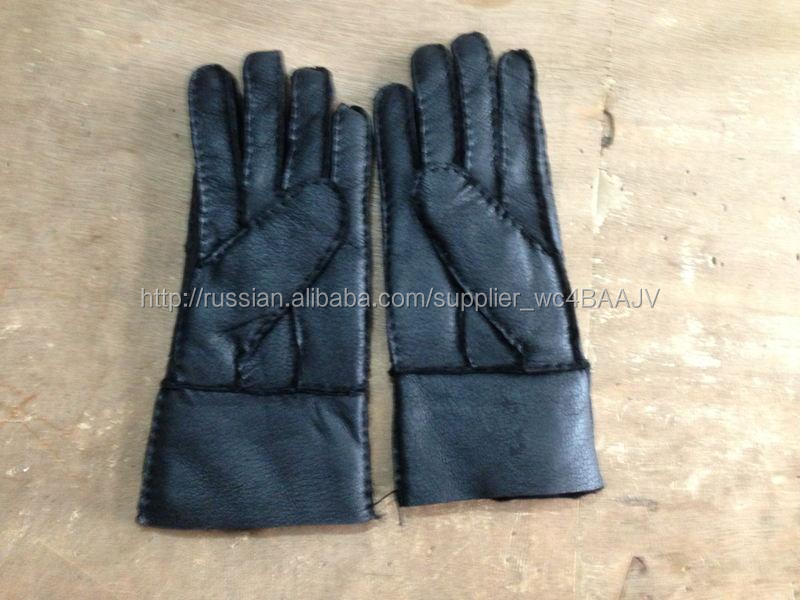 Тёплые перчатки из овчины