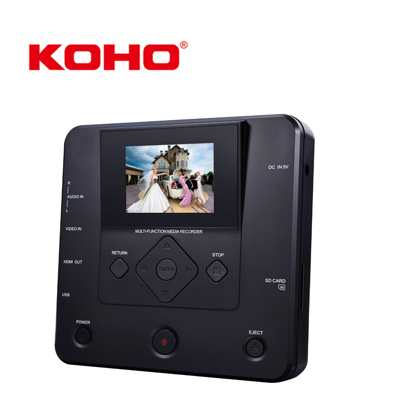 2,8 дюймовый портативный DVD-плеер KOHO, медиа-диктофон с AV-in