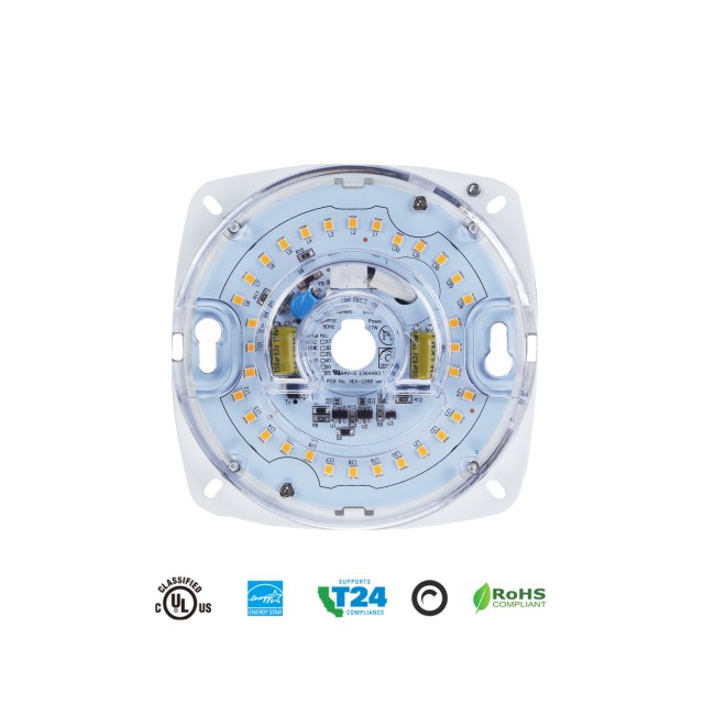 10 Вт 3 ''UL ES Title 24 JA8 Сертифицированный бесмерцающий triac dimmable DOB круглый модуль светодиодный светильник двигатель для потолочного вентилятора